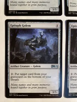 4x Mtg Core Set 2021 M21 Epitaph Golem NM/M Magic The Gathering - Image 2