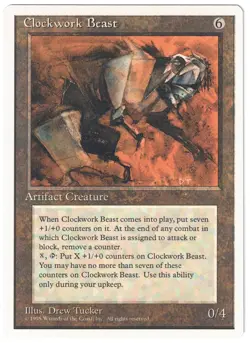 Magic: The Gathering (MTG 4th Edition) 1995 - Clockwork Beast - Image 1