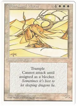 Magic: The Gathering (MTG 4th Edition) 1995 - Elder Land Wurm - Image 1