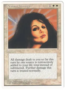 Magic: The Gathering (MTG 4th Edition) 1995 - Reverse Damage - Image 1