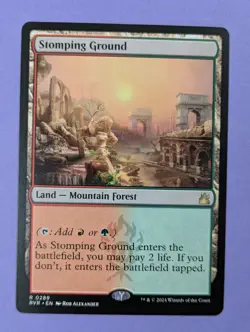 MTG Magic The Gathering: Ravnica Remastered: Stomping Ground #0289 Rare - NM - Image 1