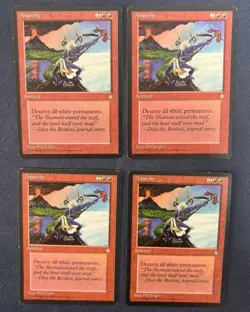 MTG 4X ICE AGE ANARCHY MAGIC THE GATHERING UNCOMMON RED SORCERY ENGLISH - Image 1