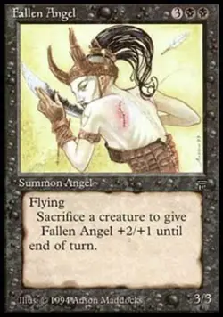 MTG English Fallen Angel NM Normal Legends - Image 1