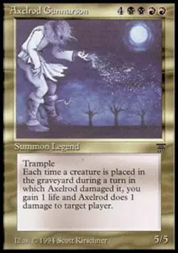MTG English Axelrod Gunnarson NM Normal Legends - Image 1