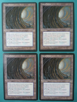 Magic the Gathering MTG Ice Age LAVA TUBES X 4 ( 3 LP/EX & 1 MP) R 1995 Vintage - Image 1