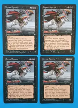 Magic the Gathering MTG Ice Age ABYSSAL SPECTER X 4 LP/EX C 1995! - Image 1