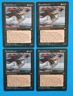 Magic the Gathering MTG Ice Age ABYSSAL SPECTER X 4 LP/EX C 1995! - Image 2