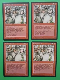 Magic the Gathering MTG Ice Age KARPLUSAN YETI X 4 (2 VLP/EX & 2 LP/EX) R 1995 - Image 1