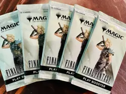 LOT OF 5 MAGIC: THE GATHERING FINAL FANTASY PLAY BOOSTER PACKS (NEW/SEALED) - Image 1