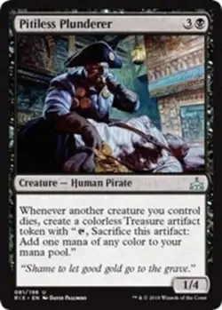 MTG NM English 1 x MTG Pitiless Plunderer Rivals of Ixalan - Image 1