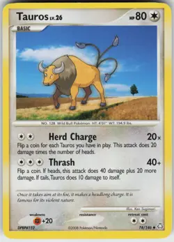 Pokemon TCG Tauros 74/146 Legends Awakened Uncommon card Normal - Image 1