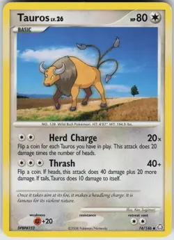 Pokemon TCG Tauros 74/146 Legends Awakened Uncommon card Normal - Image 1