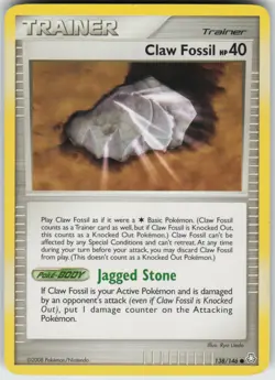 Pokemon TCG Claw Fossil 138/146 Legends Awakened Common card Normal - Image 1