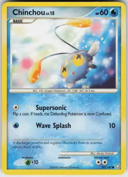 Pokemon TCG Chinchou (87) 87/146 Legends Awakened Common card Normal - Image 1