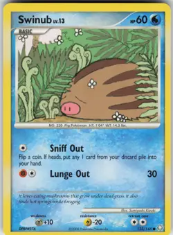 Pokemon TCG Swinub 123/146 Legends Awakened Common card Normal - Image 1
