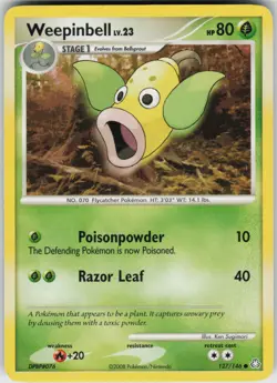 Pokemon TCG Weepinbell 127/146 Legends Awakened Common card Normal - Image 1