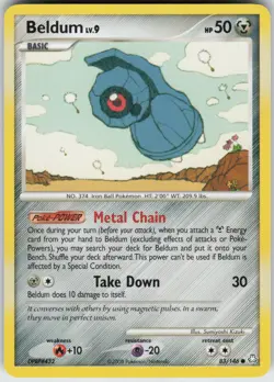 Pokemon TCG Beldum (83) 83/146 Legends Awakened Common card Normal - Image 1