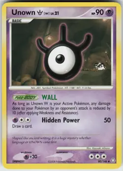 Pokemon TCG Unown (W) 80/146 Legends Awakened Uncommon card Normal - Image 1