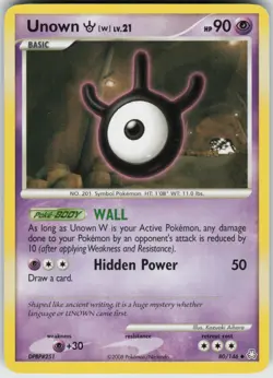 Pokemon TCG Unown (W) 80/146 Legends Awakened Uncommon card Normal - Image 1