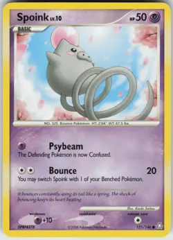 Pokemon TCG Spoink 121/146 Legends Awakened Common card Normal - Image 1