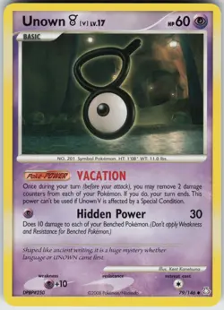 Pokemon TCG Unown (V) 79/146 Legends Awakened Uncommon card Normal - Image 1