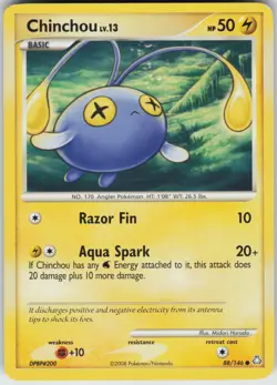 Pokemon TCG Chinchou (88) 88/146 Legends Awakened Common card Normal - Image 1