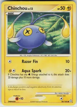 Pokemon TCG Chinchou (88) 88/146 Legends Awakened Common card Normal - Image 1