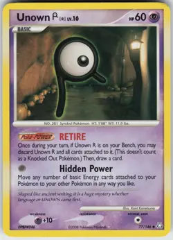 Pokemon TCG Unown (R) 77/146 Legends Awakened Uncommon card Normal - Image 1