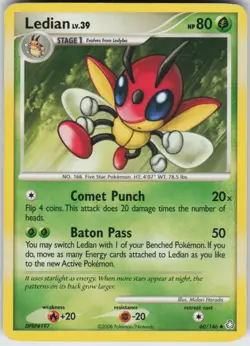 Pokemon TCG Ledian 60/146 Legends Awakened Uncommon card Normal - Image 1