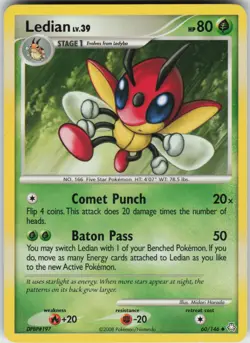 Pokemon TCG Ledian 60/146 Legends Awakened Uncommon card Normal - Image 1