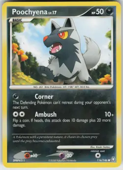 Pokemon TCG Poochyena 116/146 Legends Awakened Common card Normal - Image 1