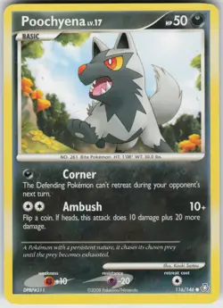 Pokemon TCG Poochyena 116/146 Legends Awakened Common card Normal - Image 1