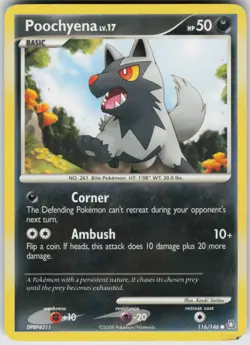 Pokemon TCG Poochyena 116/146 Legends Awakened Common card Normal - Image 1