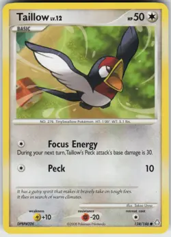 Pokemon TCG Taillow 124/146 Legends Awakened Common card Normal - Image 1