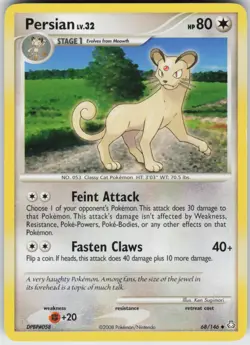 Pokemon TCG Persian 68/146 Legends Awakened Uncommon card Normal - Image 1