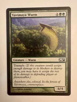Yavimaya Wurm - Magic 2011 Core Set M11 - Magic the Gathering MTG - Image 1