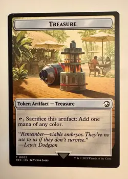 Treasure Token (002) Jurassic World Collection REX MTG Magic - Image 1