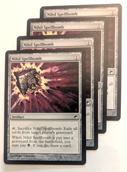 Magic Mtg Scars of Mirrodin Nihil Spellbomb x4 near mint - Image 1