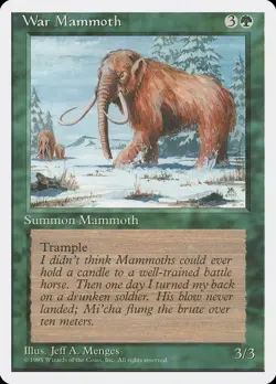 MTG - War Mammoth - Fourth Edition - X1 - (LP) - - Image 1