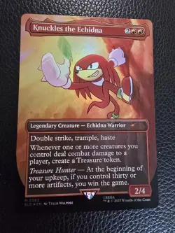 Knuckles the Echidna FOIL and IN HAND Rare MtG Sonic Secret Lair SLD Magic NM/M - Image 1