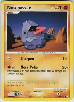 Pokemon TCG Nosepass 109/146 Legends Awakened Common card Normal - Image 1