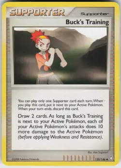 Pokemon TCG Buck's Training 130/146 Legends Awakened Uncommon card Normal - Image 1