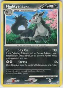 Pokemon TCG Mightyena 66/146 Legends Awakened Uncommon card Normal - Image 1