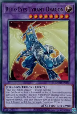 SDWD-EN037 BLUE-EYES TYRANT DRAGON COMMON UNLIMITED EDITION YuGiOh CARD - Image 1