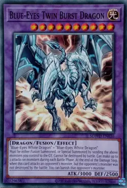 SDWD-EN036 BLUE-EYES TWIN BURST DRAGON COMMON UNLIMITED EDITION YuGiOh CARD - Image 1