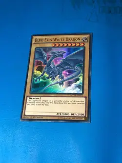 YUGIOH Ultra Rare Blue-Eyes White Dragon MVP1-EN055 1st Edition - Image 1