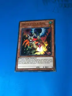 YUGIOH Ultra Rare Droll & Lock Bird LCKC-EN077 1st Edition - Image 1