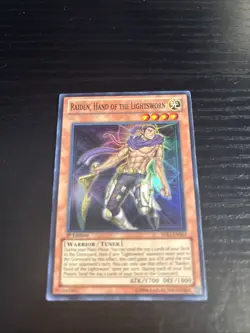 Yugioh Raiden, Hand Of The Lightsworn SDLI-EN003 Super Rare 1st Ed NM - Image 1