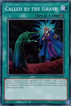 SDWD-EN026 CALLED BY THE GRAVE COMMON UNLIMITED EDITION YuGiOh CARD - Image 1