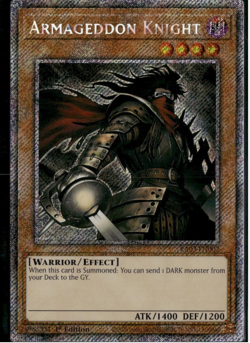 "ARMAGEDDON KNIGHT" Quarter Century Secret Rare Holo YuGiOh! NEW 1st Edition - Image 1